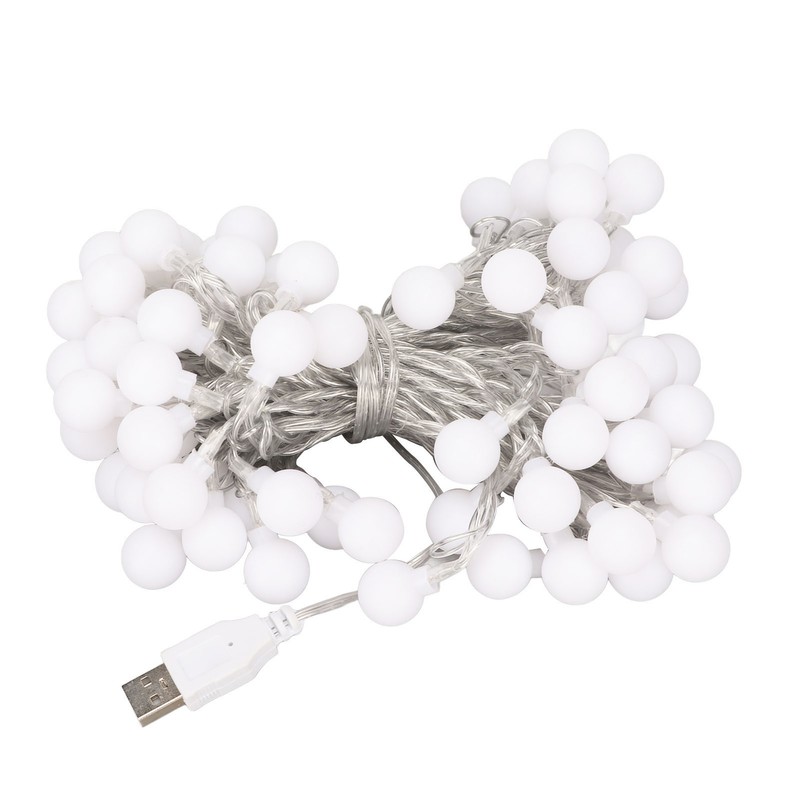 Ball String Lights Waterproof USB Port Power Supply LED Decorative