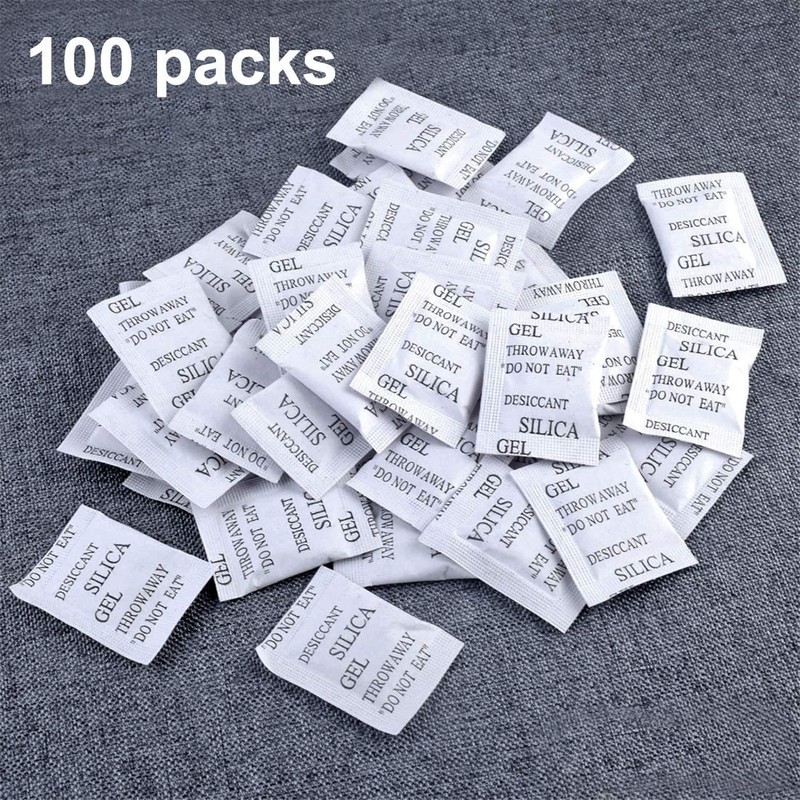 Durimoiy 2 Gram [100 Packets] Silica Gel Packets, Desiccant Packs,