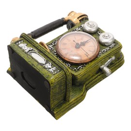 ORFOFE 2pcs Nordic Style Vintage Telephone Clock Ornament Decorative Desktop Clock for Living Room Bedroom Office Decor Retro Design Easy to Read Sturdy Chic Decor