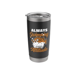Always Swimming With Attitude Marine Biologist Stainless Steel Insulated Tumbler