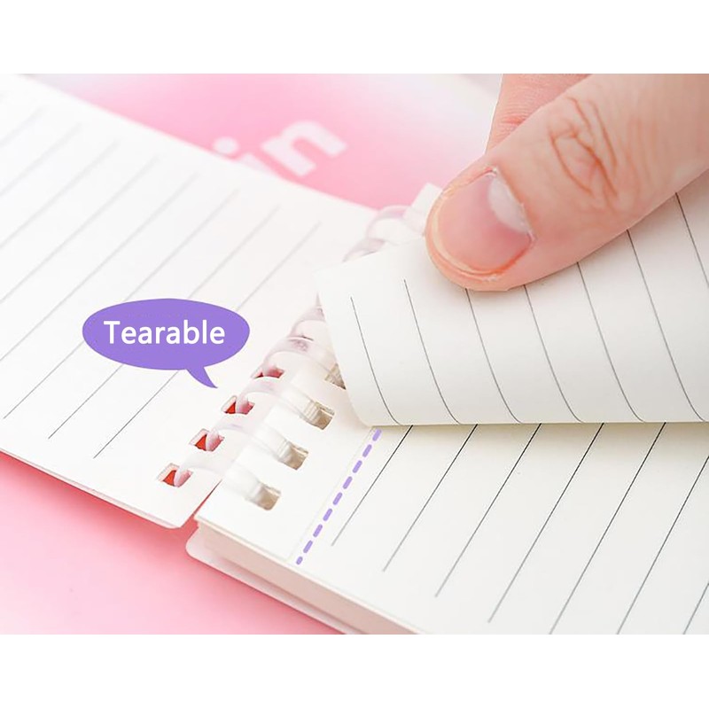 YIHUANYIFA 4pcs Small Notebooks Pocket Top Bound Spiral Panda Notepads