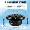 Herdio 8" 450W Marine Speakers - IP66 Waterproof Coaxial Audio,