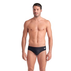 Arena Men's Graphic Swim Briefs, Black-White, 34