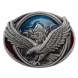 Eagle Belt Buckle for Men, American Bald Eagle Belt Buckle, Norse Viking Eagle Oval Belt Buckle, Soaring Eagle Western Cowboy Belt Buckle, Best Man Belt Buckle, Silver Wedding Belt Buckle Gifts