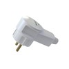 Schuko Angled Plug White with Surge Protection Protective Contact IP20