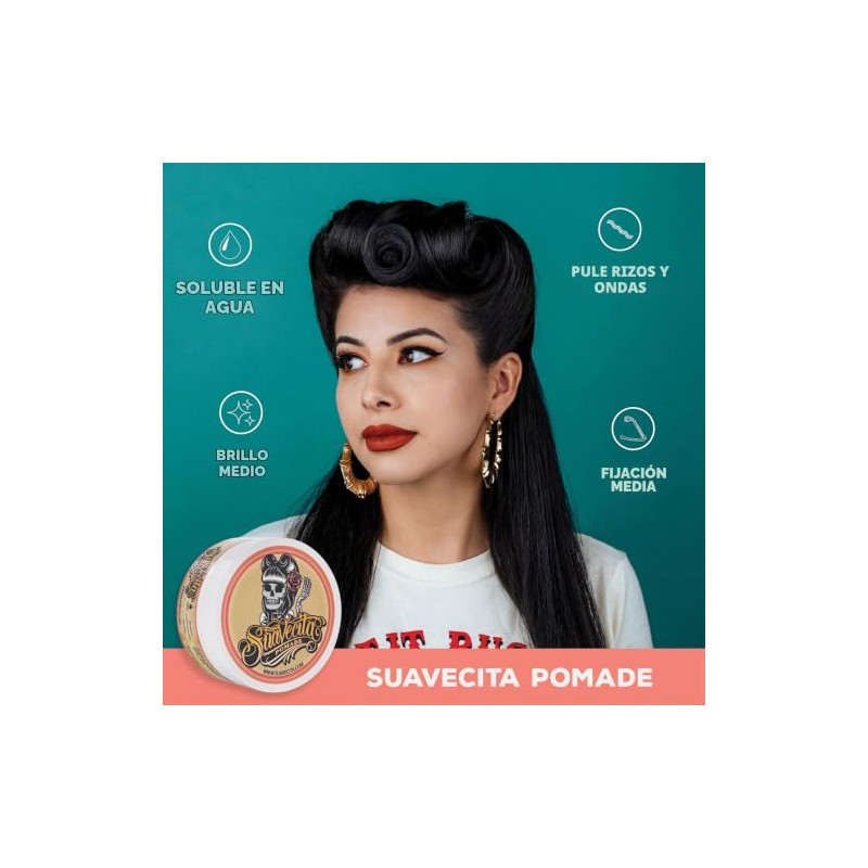 Suavecito Pomade Suavecita Cera para Mujer de Fijacion Media Brillo