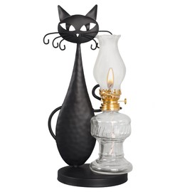 OFILLES 2pcs 5 Fluid Ounce Oil Lamps for Indoor Use, Oil Lamp Wicks with Fire Control Knob, Kerosene Lamp Oil Lamps / Lanterns, Hurricane Lamp with Adjustable Fire Wick (2), (OILLAMP2)