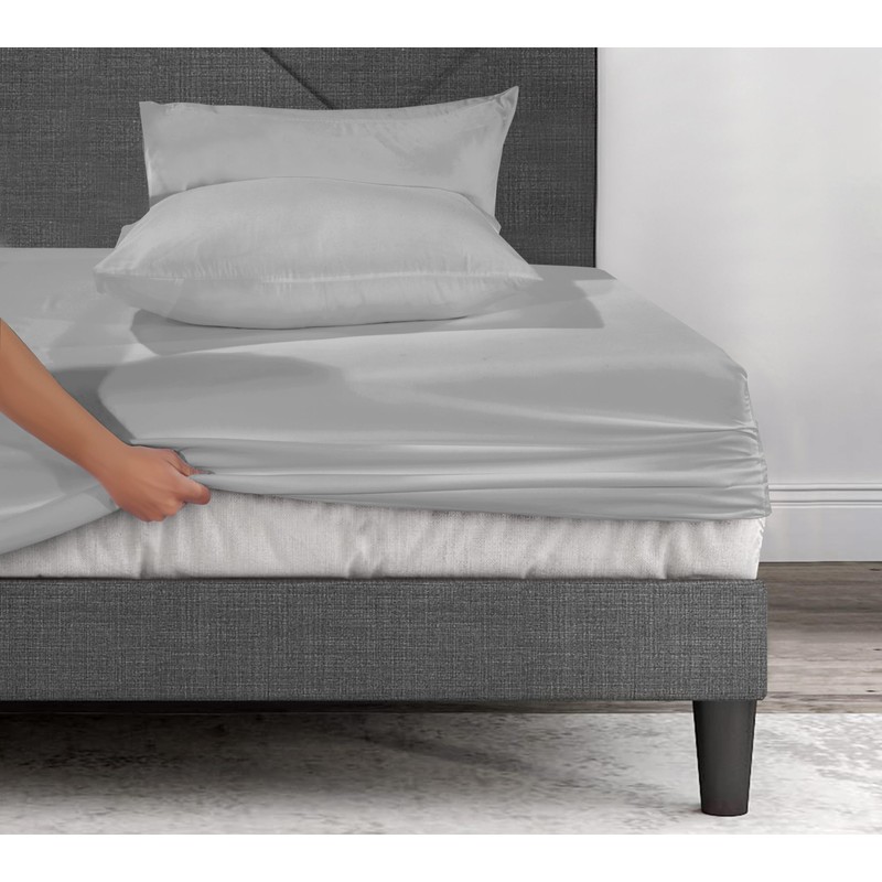 Microfibre Fitted Sheet 30cm Deep Pocket Bed Sheet Soft Brushed