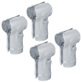 OTTFF 4 Pack 2" (1-7/8" OD) End Rail Clamp T Pipe Clamps Connector, 2 Way Connector for Chain Link Fence, 5/32" Thick