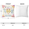55th Birthday Gifts for Women Throw Pillow Covers 18"x18", Happy