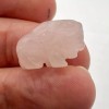 PremiumBead 2 Rose Quartz Hand Carved Bison / Buffalo Animal