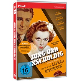 Alfred Hitchcock: Jung und unschuldig / Spannender Thriller mit beiden deutschen Synchros + Bonus: Alfred Hitchcock zu Gast beim Frankfurter Stammtisch (Pidax Film-Klassiker)