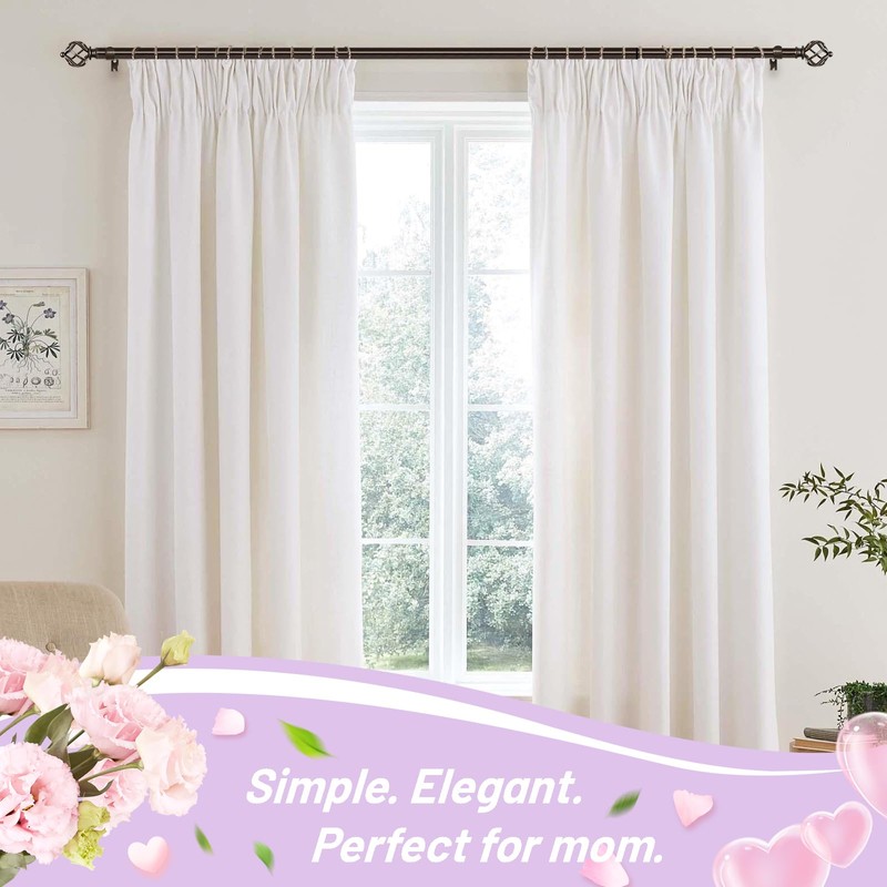 KAMANINA Bronze Curtain Rod 32 to 58 Inch(2.6-4.8ft), Adjustable Curtain