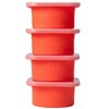 KEVJES Red Stackable Silicone Artisan Pizza Dough Proofing Container Boxes