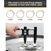 iolory Automobile Wheel Bolt Pattern Measuring Tool,Car Wheel Rim Bolt