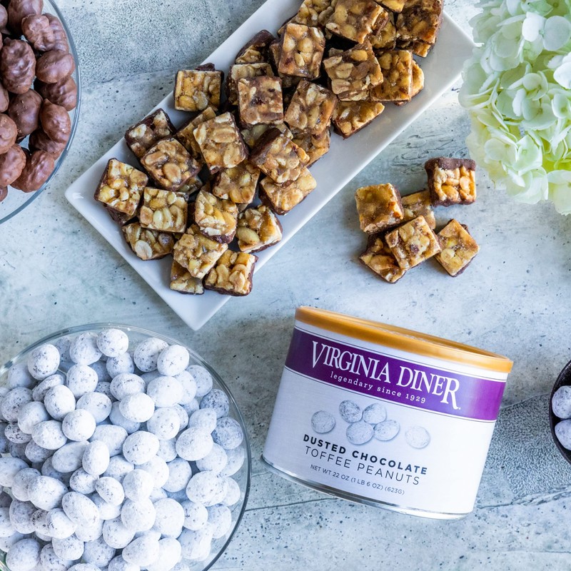 Virginia Diner - Gourmet Natural Extra Large Dusted Chocolate Toffee