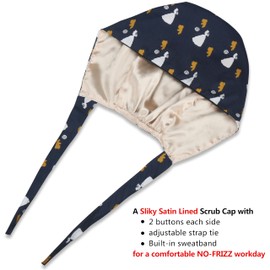 ABAMERICA Working Caps with Button and Sweatband, Adjustable Working Hats for Women Men, One Size (Tie Back or Toggle)