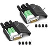 2PCS DB9 Solderless Connector, RS232 D-SUB Serial to 9-Pin Port