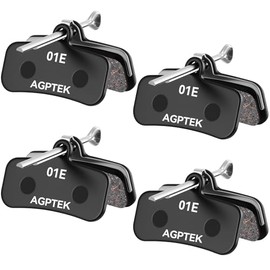 AGPTEK - Pastillas de freno de bicicleta de alto rendimiento, 4 pares de almohadillas para orejas de bicicleta para frenos de disco de bicicleta de montaña, compatible con Shimano D02S D03S Saint