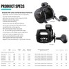 Okuma MA-30DLXT New Magda Linecounter Reel, Left Hand,Black