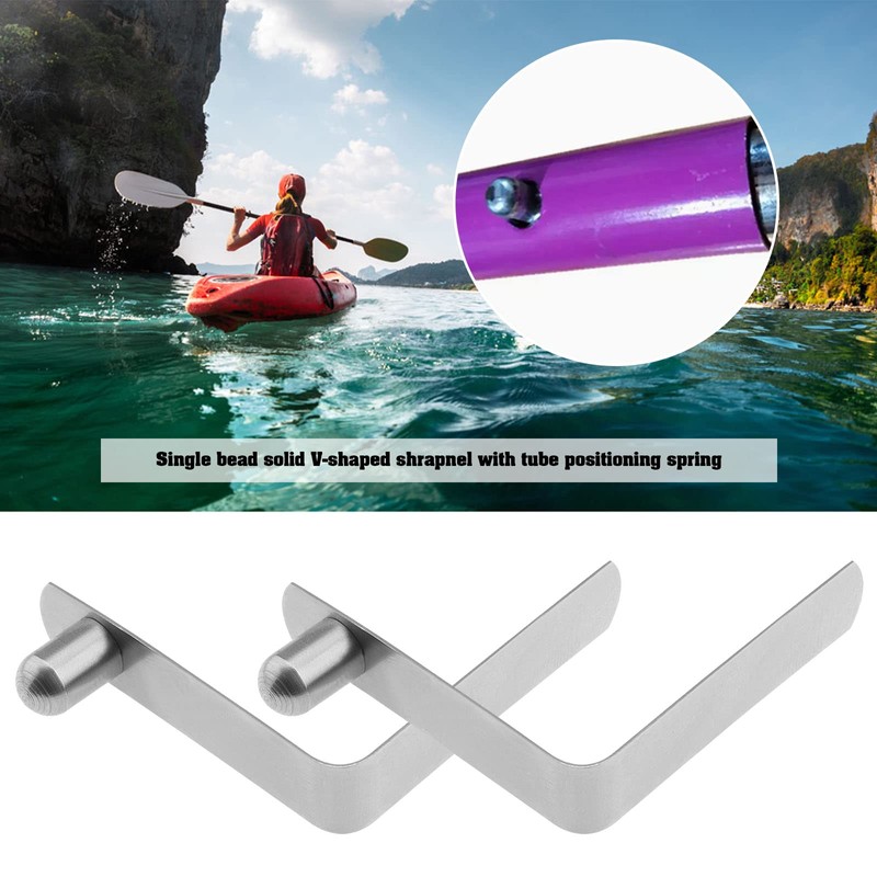 eMagTech 10PCS Tent Pole Clips Stainless Steel Kayak Paddle Spring