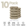 Specora Spiral Hair Scrunchies Taupe Pack of 10 - 4