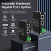 E-link Industrial Hardened Gigabit PoE+ Splitter PoE IEEE802.3 at 30W