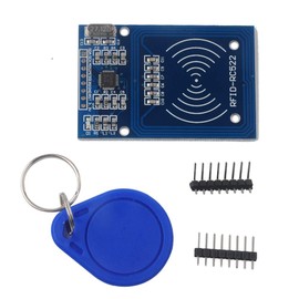Stemedu RC522 RFID Reader Writer Module RF IC Card Sensor with S50 White Card + Writable Key Ring for Arduino for Raspberry Pi Nano NodeMCU (Pack of 2sets)