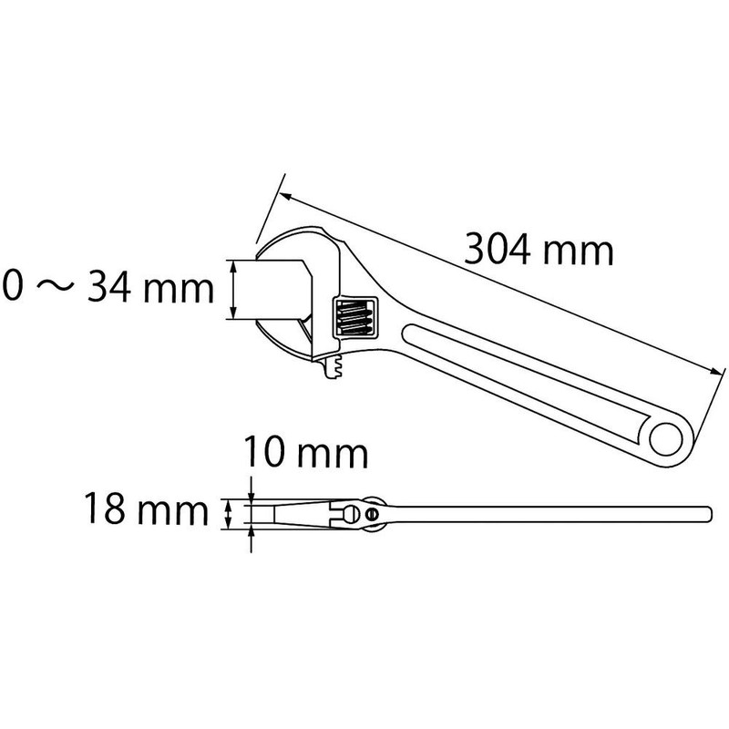 Lobtex Monkey Wrench 11.8 inches (300 mm) M300