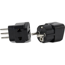 US to ITALY Travel Adapter Plug for USA/Universal to EUROPE Type E (C/F) & L AC Power Plugs Pack of 2