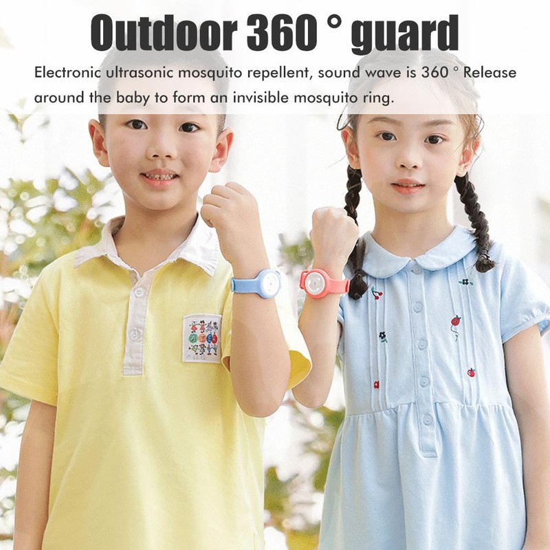 Portable Kids Mosquito Repellent Silicone Wristband USB Charging Ultrasonic Wristband
