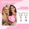 KBRPEY Wind Chime Butterfly Shape Love Heart Design Craft Glitter