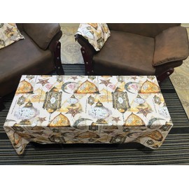 ELTAHAN Ramadan Table Cloth, Ramadan Mubarak Table Decorations, Ramadan Decor Table Covers, Ramadan Decorations for Home Ramadan Mubarak Table Cloth