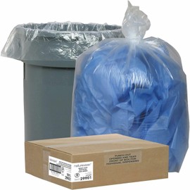NAT29901 - Nature Saver Clear Recycled Trash Can Liner