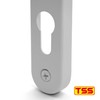 TSS White UPVC Door Handle Pair Set, 92mm PZ (Centres),