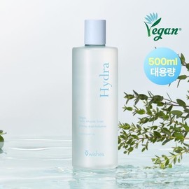 [100-hour moisture retention/large capacity] Nine Wishes Vegan Hydra Ampoule Toner 500ml / 나인위시스 비건 하이드라 앰플 토너 500ml
