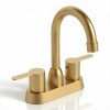 Bathroom Washbasin Faucet 4-Inch Double Handle Brushed Alloy Deck Mount