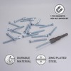 (Pack of 50) DIN 571 Galvanised Steel Hexagon Wood Screws