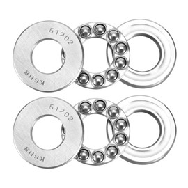 sourcing map 2 Pcs 51202 Axial Ball Bearings 15mm x 32mm x 12mm Chrome Steel ABEC3 Single Row Roller