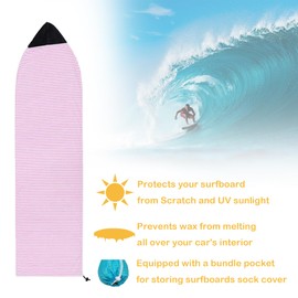Xinpinzhou Surfboard Sock Cover for Longboard Paddleboard Surf Board Sup Paddle Board, 6.6 FT Foot 7.6ft Surfboard Bag Sleeve with Drawstring Closure 200x50 cm Blue