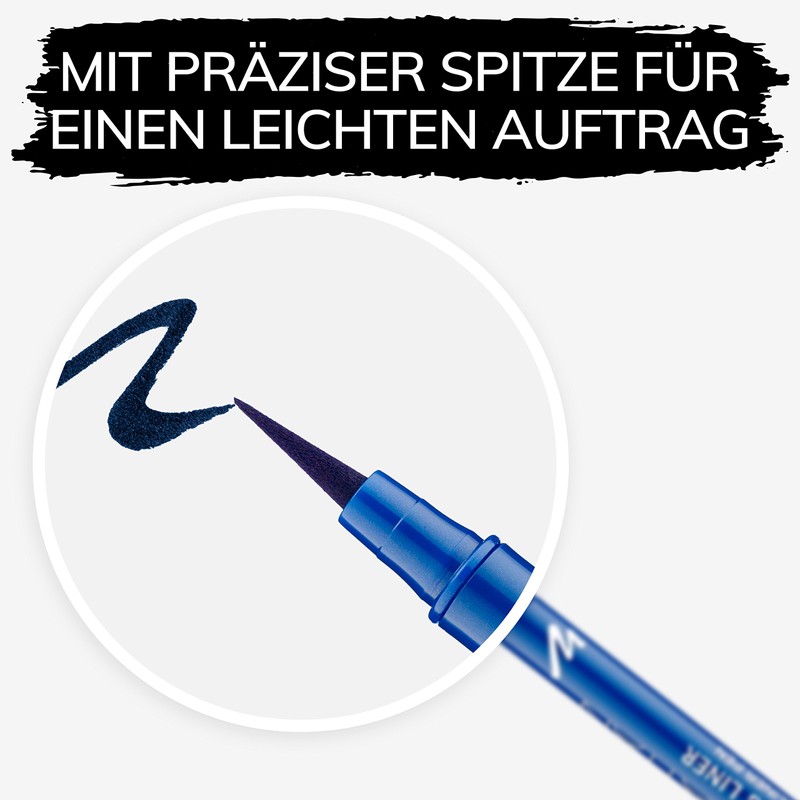 Manhattan Eyemazing Liner, Blue Felt Eyeliner for Ideal Application, Colour