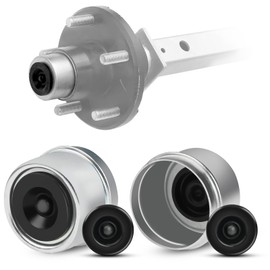 Klmnduo - 2 tapones antipolvo para cubeta de remolque de 1.9 pulgadas con 4 tapones de goma, repuesto para la mayoría de remolques de barco de 2000 a 3500 libras