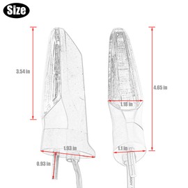 GIDIBII Motorcycle Front or Rear Turn Signal Indicators Compatible with Honda Africa Twin CRF1000L 2015-2018 2020,Africa Twin CRF1100L 2020(Clear)