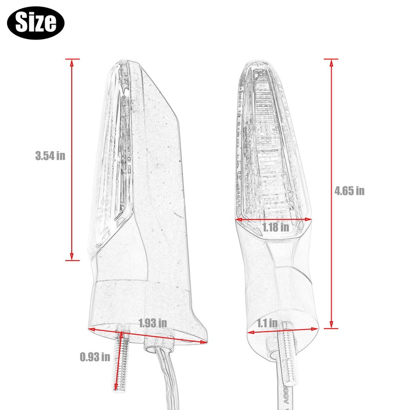 GIDIBII Motorcycle Front or Rear Turn Signal Indicators Compatible with