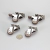bayite 4 Pack 1" Low Profile Casters Wheels Soft Rubber