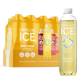 Sparkling Ice Purple Variety Pack, Flavored Water, Zero Sugar, with Vitamins and Antioxidants, 17 fl oz, 12 count (Black Raspberry, Cherry Limeade, Orange Mango, Kiwi Strawberry) - Flavor Name: Lemonade Variety Pack