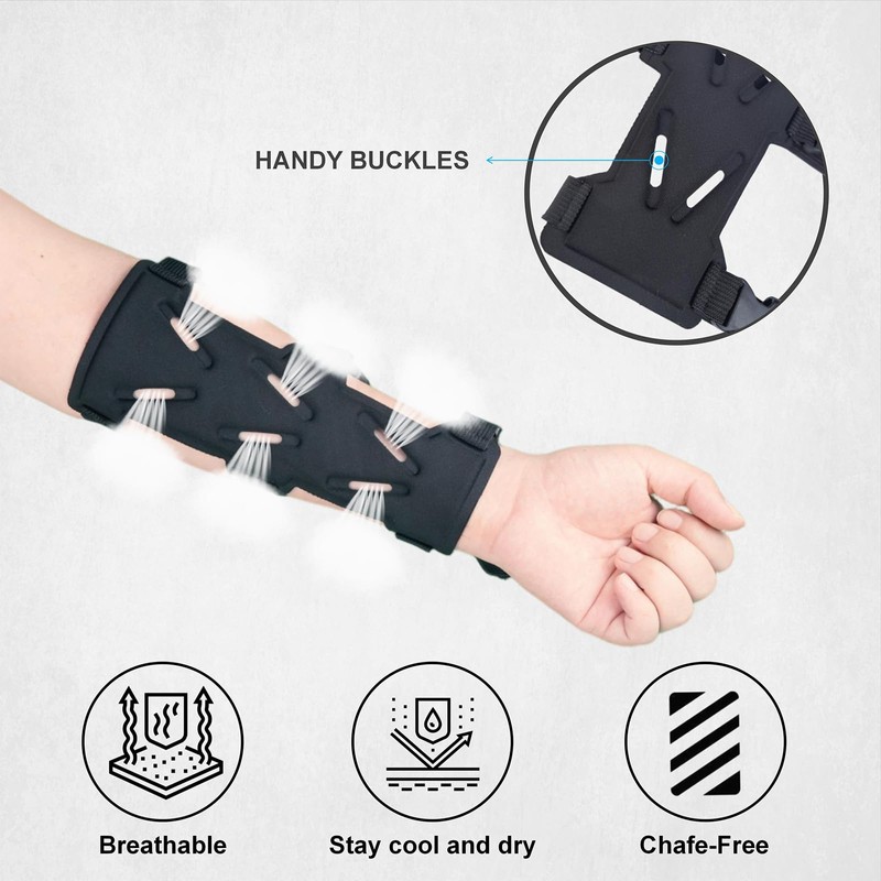 NRJSSCC Archery Arm Guard, Adjustable Strap Buckle Bow Arm Guards