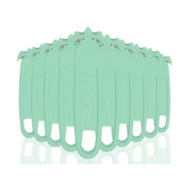 T TOVIA - Cuchillo cortador de caja de seguridad de hoja de acero inoxidable oculta empotrada, abridor de paquetes cortador de plástico para caja, cartón, envoltura retráctil, correas de plástico, 10