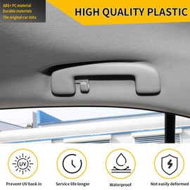 Auto Interior Grab Handle with Hook Compatible with Toyota Corolla Yaris 4Runner Vios Aruis Prius Previa Rav4 EZ 74610-52020 - Gray Beige