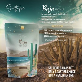 Saltique 1lb Baja Sea Salt Coarse - 4X More Minerals than Celtic Salt- Packed with 90 Minerals Helping You Stay Hydrated And Improve Electrolyte Balance-100% Unrefined - GMO-free - Paleo- Vegan